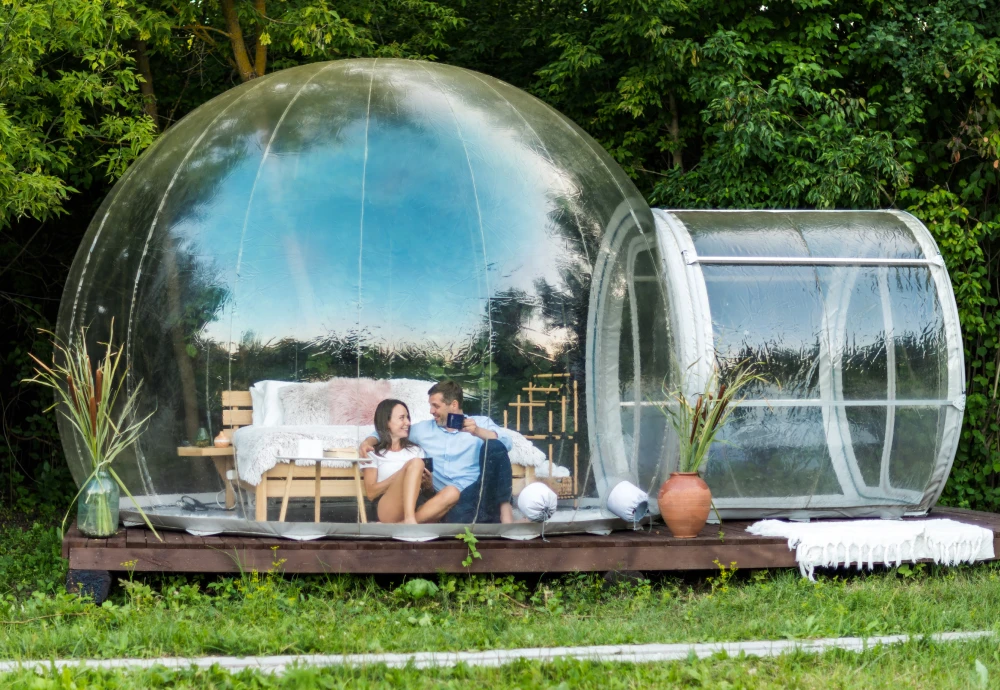 inflated bubble tent